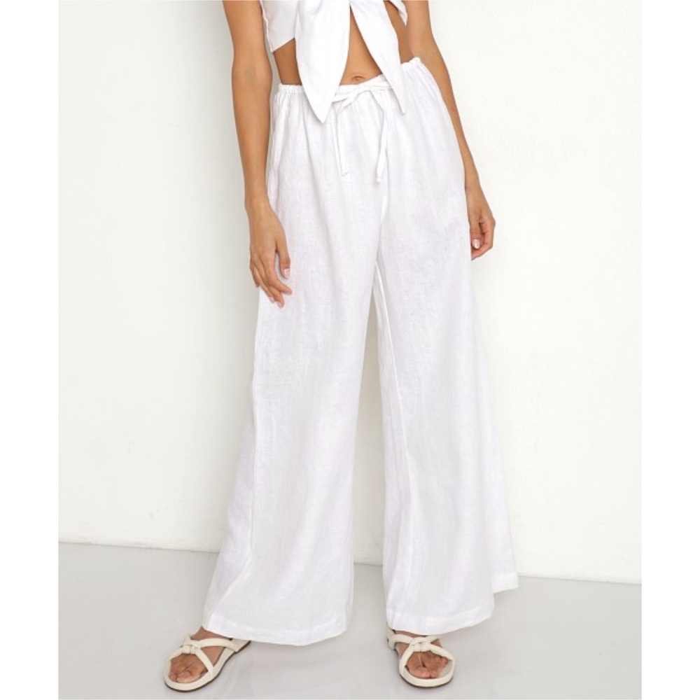 Faithfull the Brand Solano pant in white, size XS - Picture 1 of 5